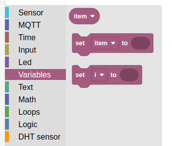 Variables Blocks Example